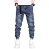 Jeans pour hommes mode hommes sarouel ample décontracté grande taille 28-42 pantalons de survêtement Hip Hop mâle Street Style Denim pantalon