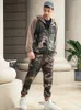 Moda Camouflage Tracksuit Men Set Suits Men Men Spring Autumn Jogger Zestaw Bluzy Spianty Spitus Casual Men Clothing 201128