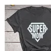 Mothers Day T-shirt T Shirts Super Mom Print Women Casual Short Sleeve Funny Shirt Lady Harajuku Top Tee