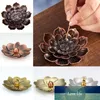 Retro Incense Stick Holder Alloy Lotus Line Incense Burner Metal Crafts Sandalwood Coil Base Red bronze Home Office Decoration