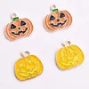 Halloween huile dégoulinant alliage drôle pendentif Cheveux Bracelet Collier DIY Boucles D'oreilles accessoires avion citrouille