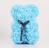 Rose Teddy Bear Valentines Day Gift 25cm Flower Bear-Artificial Julklappar för Kvinnor Valentines-Gift Sn2961