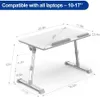 LT06調整可能なLATOPテーブル、携帯用スタンディングベッドデスク、折りたたみ式ソファ朝食トレイ、読書と執筆のためのノートブックコンピュータースタンド