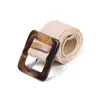 Belts 1Pcs Braided Belt For Women Square Straw Rattan Fake Waist Vintage Wild Woman1113601