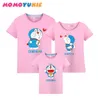 Família Correspondência Conjunto de Roupas Verão T-shirt Mamãe Filha Camisetas Paizinho Son Tops Família Olhar Mãe Kids Family Matching Outfits 210713