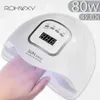 ROHWXY Sun X5 MAX 80W Asciugatrice per tutti i gel UV LED Lampada per ghiaccio con display LCD per strumenti per manicure fai-da-te per unghie