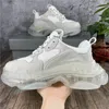 Paris Günlük Ayakkabılar Triple S Clear Sole Eğitmenler Baba Ayakkabısı Spor Ayakkabıları Siyah Gümüş Kristal Gül Altın Bayan Üstün Kalite Chaussures