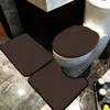 Trendy Brief Wc Abdeckung Matte Hause Matten 3 Pcs Set Saugfähigen Badezimmer Tür Boden Teppich Bad Accessories2518