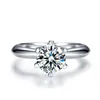 Store Round Silver 1.00ct D VVS Luxury Moissanite Weding Ring for Women