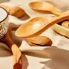 Spoons Japanese Style Beech Branch Shape Long Handle Scoop Coffee Stirring Spoon Tableware
