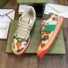 Designer Fritidsskor Män Kvinnor Distressed Screener Sneakers Classic Stripe Gummi Sko Canvas Splicing Trainers Mesh Andas Sneaker