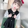 Gooporson primavera crianças vestidos para meninas laço bonito laço de manga longa princesa vestido moda coreano bebê menina vestidos 210715