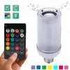 LED Bulbs Music Bulb Light E27 Dimming 3.0 Bluetooth Speaker RGB Flame Effect Lamp With 24 keys Remote Control DHL