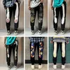 Diseñadores europeos y americanos Verano Star Star Star Mismos Jeans Slim Slim Pied Straight Hole Hole Beggar Pants Retro