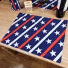 NEWNEW4PCS Napperons de fête de l'Indépendance Drapeau américain Étoiles Lavable Table antidérapante Tapis de table Cuisine Tables à manger Décor EWD6833