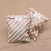 100 pièces sac en papier Kraft cadeau s pochette traiter bonbons emballage alimentaire pour année mariage fête d'anniversaire faveurs 210724