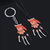 Horror film Koszmar na Elm Street Freddy Krueger Glove Schotów Kluczowe łańcuchy kluczy klęski kluczyek Keyring Naszyjnik 9853567