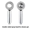 Double-sided Dual Function Shower Head High Pressure Shower Head Water Saving Shower Head Handheld Bathroom Accessories Filter 200925