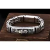 Bracciale in vero argento retrò spesso fortunato Pixiu da uomo in argento tailandese tendenza prepotente gioielli personalizzati con denaro