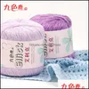 Fil Vêtements Tissu Vêtements 50G / Boule Coton Lin Crochet Fils Minces Pour Tricoter À La Main Bébé Manteau Pull Stéréo Drop Delivery 2021 Fglmo