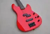 Factory Custom Red 4string Electric Electric GuitarBlack HardwaRoRosoWood Towinboardno Pickguardoffer Dostosowywane 7408771