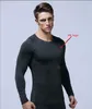 Hurtownia Męskie T -Shirts Sports Running Fitness Tees Tight-Montaż Szybkoschnący Compression Scalbent Oddychająca Koszulka z długim rękawem Plus Size S-3XL