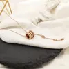 Collier de mode de haute qualité, classique, petite taille, pendentif coulissant cylindrique, bijoux avec emballage exquis, boîte 312n