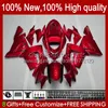 Metallic Red Body Kit OEM para Kawasaki Ninja ZX1000C ZX 10 R 1000 CC ZX1000 04-05 Bodywork 9NO.74 ZX 10R 1000CC ZX10R 04 05 ZX-10R ZX1000CC 2004 2005 Feeding da motocicleta