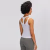 L-95 Kształtowanie jogi Tank Topy Dla Kobiet Treningi Fitness Koszule Sportowe Seksowna Kamizelka Szybka Sucha Oddychająca Siłownia Topy Soft Slim Fit T-shirt Solid Color