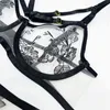 NXY sexy set Aduloty Women's Erotic Underwear Thin Section See-Through Mesh Embroidery Sexy Lingerie Underwire Bra Garter Belt Thong Suit 1202