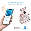 Metall Bluetooth-Lautsprecher + Power Bank + Telefonhalterung, Mehrzweck-Wireless Subwoofer Mictelefon Aluminiumlegierung Halter einstellbarer Stand 10000 MAH USB-Ladegerät Schatz