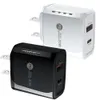 LED-ljus snabb snabb laddare EU US 20W PD Typ C USB-C Wall Charger för iPhone 12 13 14 15 Samsung HTC Android Phone PC Mp3