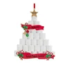 #45 DIY Карантин Рождественский орнамент Персонализированная семейная бумага дерево украшения Y201020