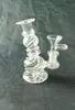 small clear line recycler Glass hookah dab rig smoking pipe,14mm joint factory outlet welcome to order