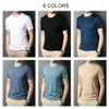 Coudrony marca de alta qualidade verão fresco top tees clássico cor pura moda casual o-pescoço manga curta algodão camiseta homens c5196s 210706