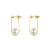 Simple Elegant Small Pearl Pendant Earrings For Woman Fashion Jewelry Party Ladies' Unusual Dangle Earring Accessories