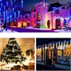 30cm / 50cm LED Meteor Shower Ghirlanda Holiday Strip Light Outdoor Luci fata impermeabili per Garden Street Decorazione natalizia 211104