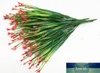 Red Purple 7-Fork Plastic Artificial Flowers Green Artificial Grass Plant Home Office Desk Decorative Leaves Party Decors Plants