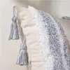 Taies d'oreiller avec des glands mignons de style marocain housses de coussin pour canapé-lit beige style boho fête de mariage décor à la maison taie d'oreiller 210315