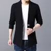 Cardigan Mens Sensters Spring Autumn Men Men Disual Cardigan Man Man Solid Sweater Sweater Windbreaker معاطف زر واحدة 210804