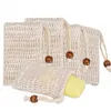 Exfoliating Mesh Natural Soap Savers Bag Scrubbers Pouch Holder for Shower Bath Foaming and Drying 6*3.5inch