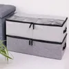 Nuevo estilo caja de almacenamiento plegable para zapatos armario organizador calcetín sujetador ropa interior bolsa de almacenamiento de algodón debajo de la cama caja de almacenamiento 210315