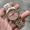 Unisex Sıcak Satış saatler 36 mm 128235 118235 128238 Gün Tarih Başkan 18k Rose Gold Pırlanta Asya 2813 Otomatik Hareket izle 36mm