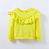 Otoño bebé niñas blusa de manga larga 100% algodón de alta calidad niños camisa niñas volantes Top Jumper para niño niña 210306