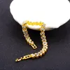 Lien, chaîne exquis luxe Bracelet en cristal romain pour les femmes cadeau de mariage coréen or Rose argent couleur Bracelets bijoux