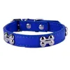 Pu Lederen Halsband Botvormige Halsbanden Met Bezaaid Voor Kleine Honden Puppy Dierbenodigdheden Rood Zwart Paars Kleuren Maat S M L2723