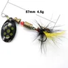 10ST Bas Öring Spinner Metall Lure Havsfiske Salt Vatten 3G-7.4G Wobbler Baits Age 220107