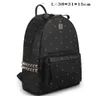 Lederen Handtassen Hoge Kwaliteit Mannen Dames School Rugzak Beroemde Rivet Afdrukken Rugzakken Designer Lady Bags Boy and Girl Back Pack