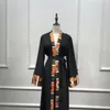 Musulmano Abaya Stampa Abito Cardigan Abito lungo Abiti Kimono Jubah Ramadan Medio Oriente Thobe Servizio di culto Abbigliamento preghiera islamica277q