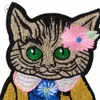 Duży rozmiar Ręcznik Haft Cartoon Cat Head Chenille Odznaka Niestandardowe Szycie na Patch Super Ludzkie Body Patchwork Naklejki Aplikacje Do Torby Odzieżowe